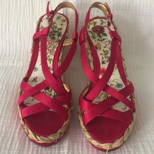 Guess Dark Pink Strap Sandals